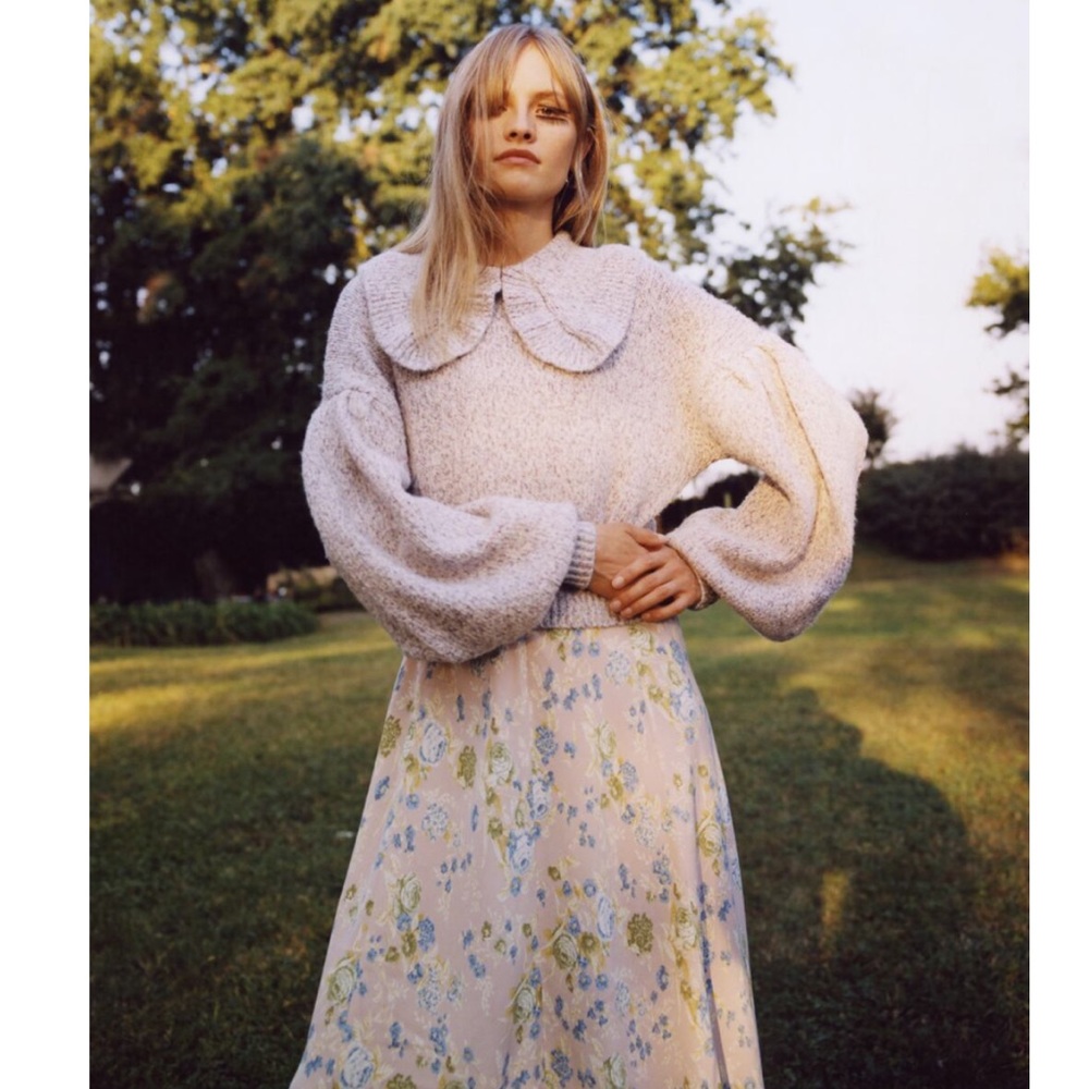 Zara Metallic Knit Sweater